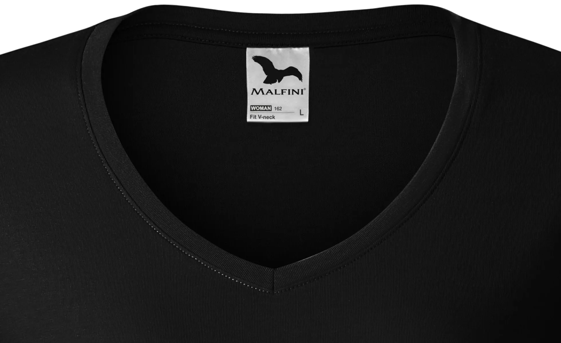 Naisten slim fit t-paita, jossa V-pääntie - Syvä V-pääntie