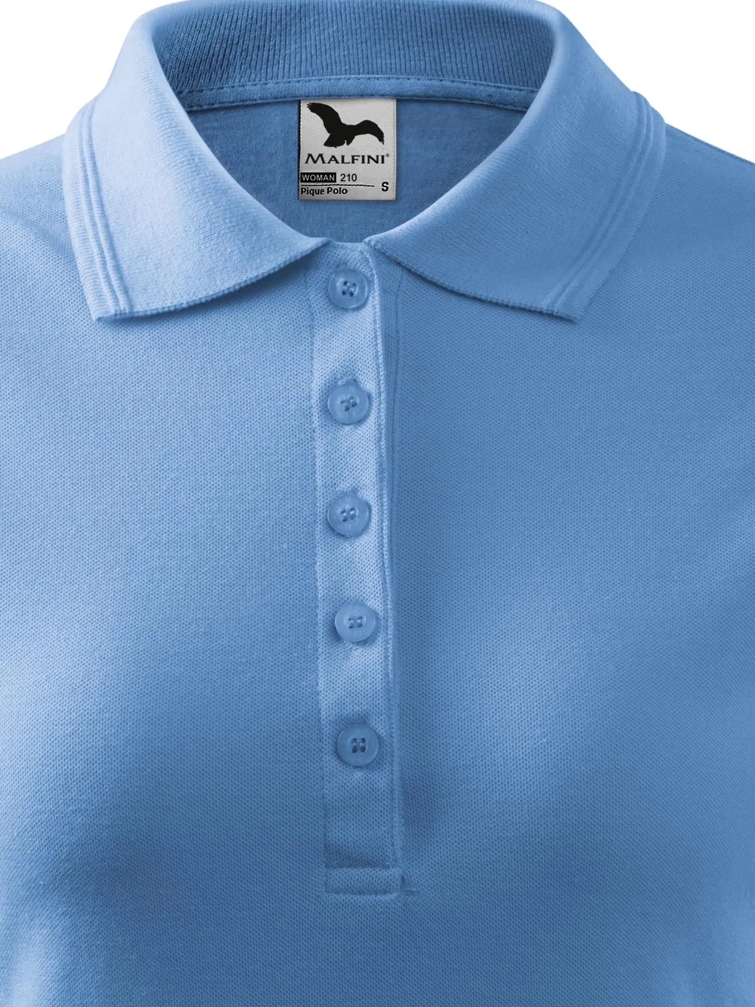 Naisten tyylikäs pikeepaita - 5-napin kiinnitys