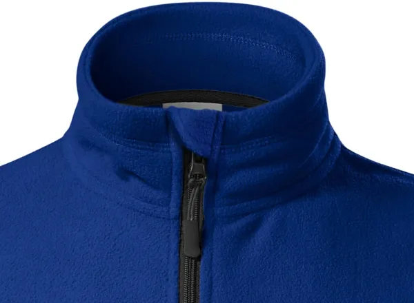 Naisten fleece-kontrastitakki - Vetoketjukiinnitys leukaan asti