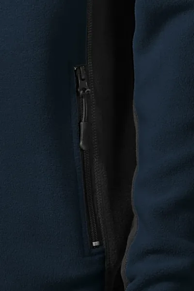 Miesten fleece-kontrastitakki - Käytännölliset taskut vetoketjulla