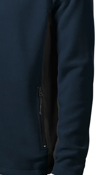 Miesten fleece-kontrastitakki - Tummat kontrastiyksityiskohdat