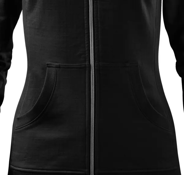 Naisten huppari ilman huppu - Kapeneva leikkaus sivusaumoilla