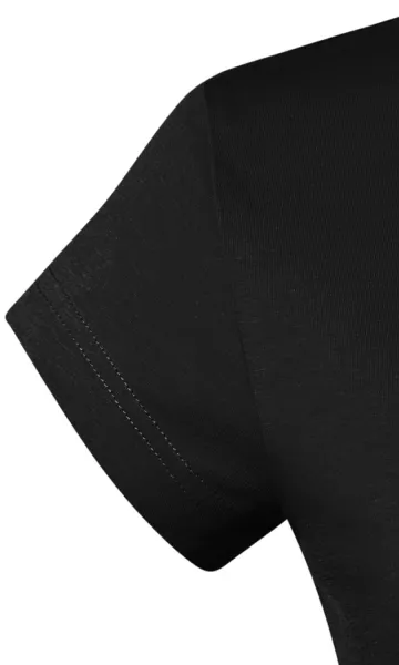 Naisten slim fit t-paita, jossa V-pääntie - Erittäin lyhyet hihat