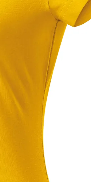 Naisten slim fit t-paita, jossa V-pääntie - Leikkaa sivusaumoilla