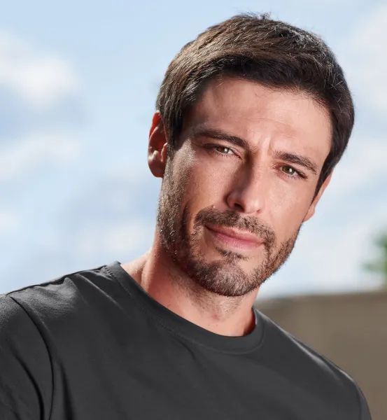 Miesten yksinkertainen T-paita - Klassinen pyöreä pääntie