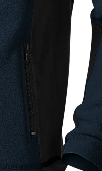 Lasten fleece-kontrastitakki - Käytännölliset taskut vetoketjulla