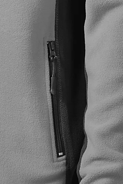 Miesten fleece-kontrastitakki - Käytännölliset taskut vetoketjulla