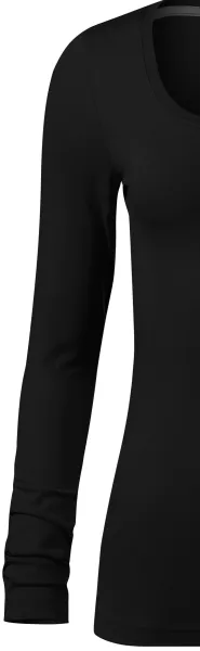 Naisten T-paita, jossa pitkät hihat ja syvempi pääntie - Klassiset pitkät hihat