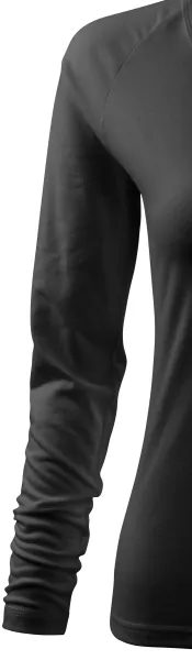 Naisten tiukka T-paita, V-pääntie - Pitkät raglanhihat