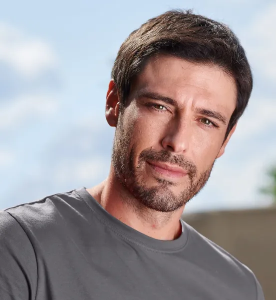 Miesten yksinkertainen T-paita - Klassinen pyöreä pääntie