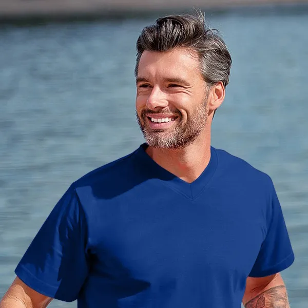 T-paita lyhyillä hihoilla, keskipaino - V-pääntie