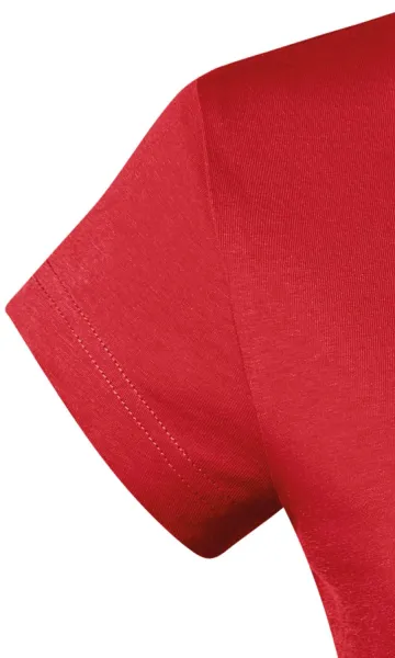 Naisten slim fit t-paita, jossa V-pääntie - Erittäin lyhyet hihat