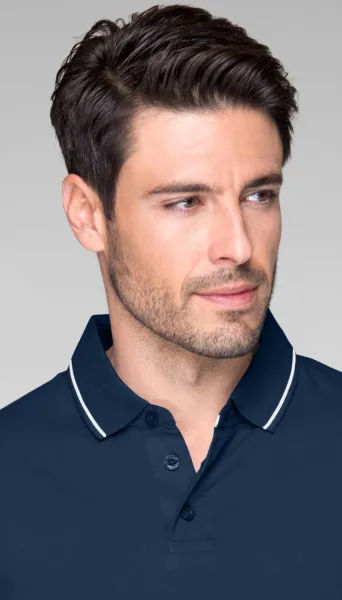 Miesten kontrastipaita - 3-napin kiinnitys