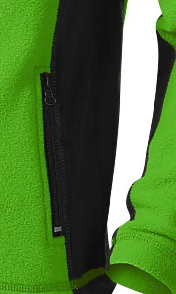 Lasten fleece-kontrastitakki - Käytännölliset taskut vetoketjulla