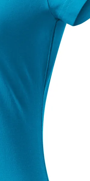 Naisten slim fit t-paita, jossa V-pääntie - Leikkaa sivusaumoilla