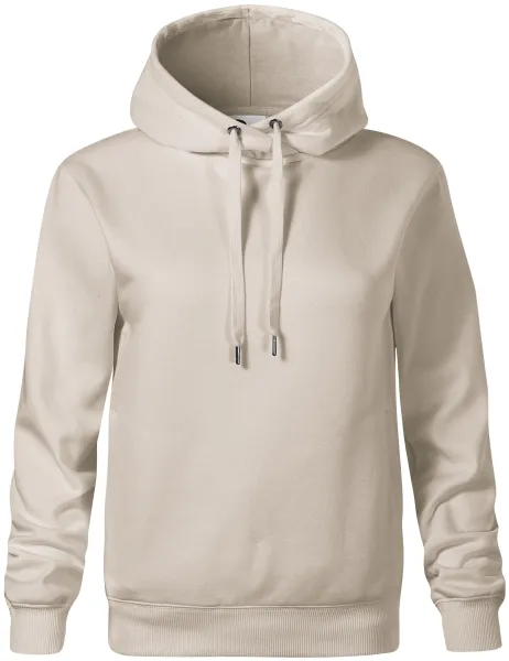 Mukava naisten collegepaita hupulla - Väljä istuvuus sivusaumoilla