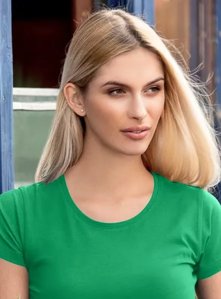 Naisten T-paita, jossa erittäin lyhyet hihat - Klassinen pyöreä pääntie