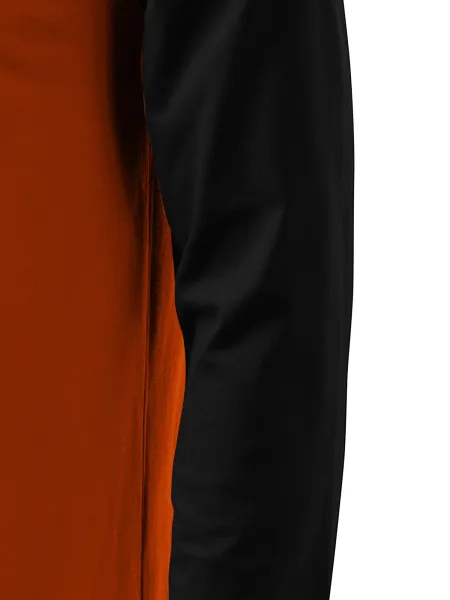 Miesten kontrastipaita, jossa pitkät hihat - Leikkaa sivusaumoilla