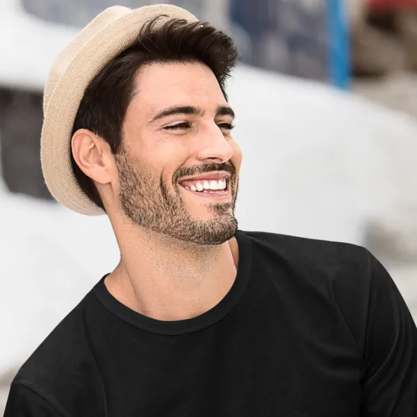 Miesten pitkähihainen T-paita - Klassinen pyöreä pääntie