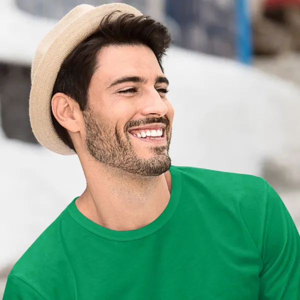 Miesten pitkähihainen T-paita - Klassinen pyöreä pääntie