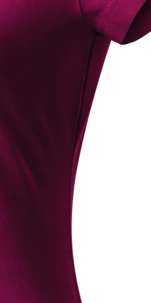 Naisten slim fit t-paita, jossa V-pääntie - Leikkaa sivusaumoilla